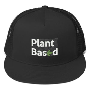" Plant Based " cannabis CBD  ( white letter ) Trucker Cap