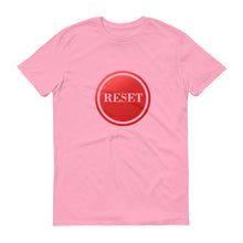 Load image into Gallery viewer, Reset Button (transparent) short-sleeve t-shirt