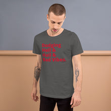Load image into Gallery viewer, Dodging Hell & Hail & Bad Vibes Short-Sleeve UNISEX tee