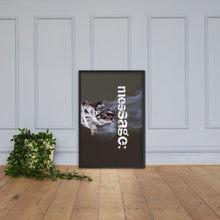 Load image into Gallery viewer, mesSAGE (black / large / 24x36) hardwood framed poster