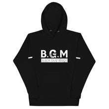 Load image into Gallery viewer, B.G.M (Black Guy Magic / white band / sleeved) Unisex Hoodie