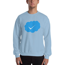 Load image into Gallery viewer, Social Media Inspired Sweatshirt - The perfect way to validate and verify yourself..." BLUE CHECK "