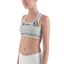 Load image into Gallery viewer, "Press Press Press Press Press" Cardi B inspired Sports bra