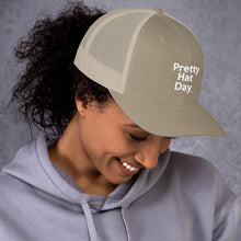 Load image into Gallery viewer, " Pretty Hat Day " (white stitch) Trucker Cap