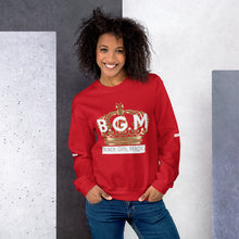 Load image into Gallery viewer, B.G.M (Black Girl Magic / gold crown) Unisex Sweatshirt