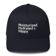 Load image into Gallery viewer, " Moisturized, Hydrated & Happy " structured twill cap