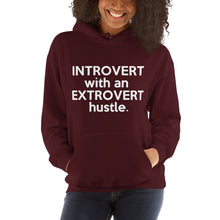 Load image into Gallery viewer, " Introvert with an Extrovert Hustle" Hooded Sweatshirt