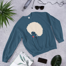 Load image into Gallery viewer, " Melanin Melanie " (red lippie / blonde afro) sweatshirt