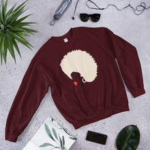 Load image into Gallery viewer, " Melanin Melanie " (red lippie / blonde afro) sweatshirt