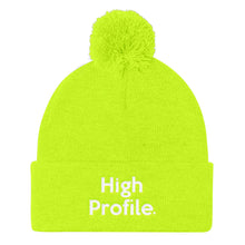 Load image into Gallery viewer, &quot; High Profile &quot; Embroidered Pom Pom Knit Cap
