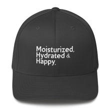 Load image into Gallery viewer, " Moisturized, Hydrated & Happy " structured twill cap