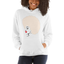 Load image into Gallery viewer, " Melanin Melanie " (red lippie / blonde afro) Hooded Sweatshirt