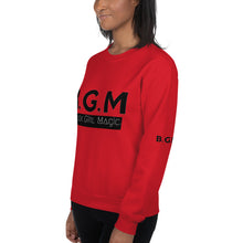 Load image into Gallery viewer, B.G.M Black Girl Magic (black band) Unisex Sweatshirt