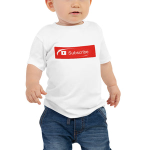 You Tube inspired "Subscribe" (shine) Baby Jersey Short Sleeve Tee