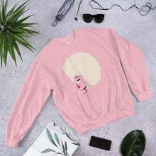 Load image into Gallery viewer, " Melanin Melanie " (red lippie / blonde afro) sweatshirt
