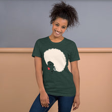 Load image into Gallery viewer, " Melanin Melanie " (red lippie / blonde afro) short-sleeve unisex tee