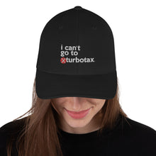 Load image into Gallery viewer, Turbotax embroidered (Mike Bloomberg #DemDebate inspired) structured Twill Cap
