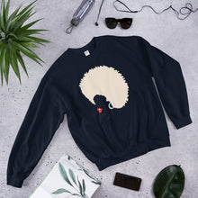 Load image into Gallery viewer, " Melanin Melanie " (red lippie / blonde afro) sweatshirt