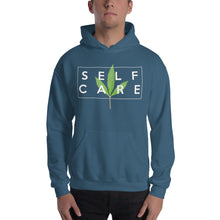 Load image into Gallery viewer, " Self Care " ( cannabis / white ) Hooded Sweatshirt