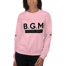 Load image into Gallery viewer, B.G.M Black Girl Magic (black band) Unisex Sweatshirt