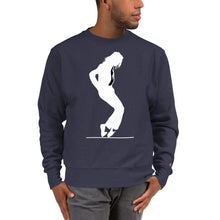 Load image into Gallery viewer, Michael Jackson White Silhouette No Crown Front Crown on back Champion™ Sweatshirt