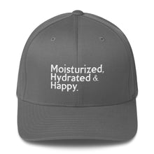 Load image into Gallery viewer, " Moisturized, Hydrated & Happy " structured twill cap