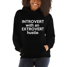 Load image into Gallery viewer, " Introvert with an Extrovert Hustle" Hooded Sweatshirt