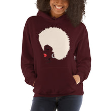 Load image into Gallery viewer, " Melanin Melanie " (red lippie / blonde afro) Hooded Sweatshirt
