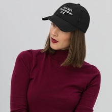 Load image into Gallery viewer, HEARD: NOVEMBER 3rd: Distressed Dad Hat (White Letter)