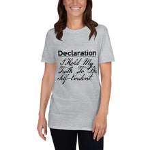 Load image into Gallery viewer, Constitution/Declaration (Self-Evident Truth) short-sleeve unisex tee