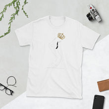 Load image into Gallery viewer, Michael Jackson White Silhouette Crown on Head Short-Sleeve Unisex tee