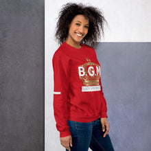 Load image into Gallery viewer, B.G.M (Black Girl Magic / gold crown) Unisex Sweatshirt