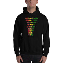 Load image into Gallery viewer, " Yellow Man Peter Tosh Jimmy Shabba  Damian Stephen Ziggy Sean Maxi " Reggaeton / rugged letter Hooded Sweatshirt