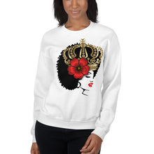 Load image into Gallery viewer, Melanin Melanie (with crown & rose) Unisex Sweatshirt