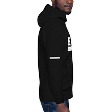 Load image into Gallery viewer, B.G.M (Black Guy Magic / white band / sleeved) Unisex Hoodie