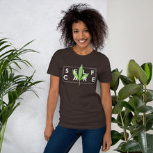Load image into Gallery viewer, " Self Care " ( cannabis / white ) short-sleeve unisex tee