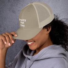 Load image into Gallery viewer, " Pretty Hat Day " (white stitch) Trucker Cap