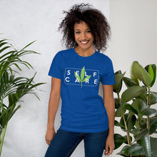 Load image into Gallery viewer, " Self Care " ( cannabis / white ) short-sleeve unisex tee