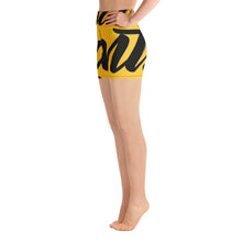 Load image into Gallery viewer, "PANTS FOR WHAT" (dark yellow) women's Yoga/Biker Shorts