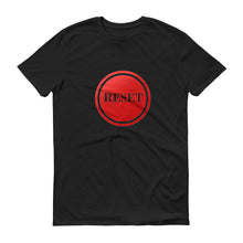 Load image into Gallery viewer, Reset Button (transparent) short-sleeve t-shirt