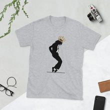 Load image into Gallery viewer, Michael Jackson Blach Silhouette Crown on Head Short-Sleeve Unisex tee