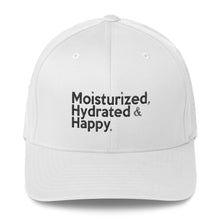 Load image into Gallery viewer, "Moisturized, Hydrated & Happy " structured twill cap