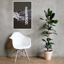 Load image into Gallery viewer, mesSAGE (large/white/24x36) hardwood framed decorative poster