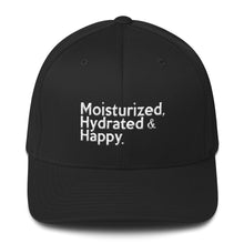 Load image into Gallery viewer, " Moisturized, Hydrated & Happy " structured twill cap