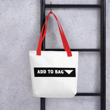 Load image into Gallery viewer, " Add to Bag " shopping cart button (white) Tote bag