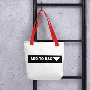 " Add to Bag " shopping cart button (white) Tote bag