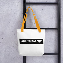 Load image into Gallery viewer, " Add to Bag " shopping cart button (white) Tote bag