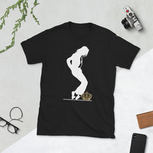Load image into Gallery viewer, Michael Jackson White Silhouette Crown Down Sleeve Unisex Tee