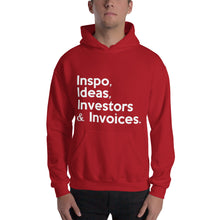 Load image into Gallery viewer, " Inspo, Ideas, Investors & Invoices " Hooded Sweatshirt