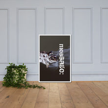 Load image into Gallery viewer, mesSAGE (large/white/24x36) hardwood framed decorative poster